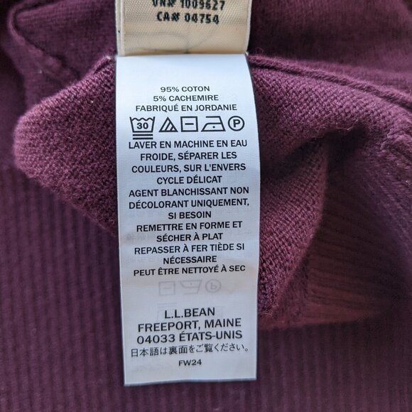 L.L. Bean cotton and cashmere purple sweater - Picture 11 of 11